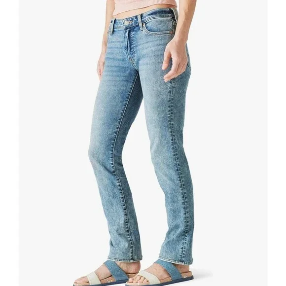 Lucky Brand Women's Sweet Mid Rise  Straight Leg Jeans Size 16 New With Tags - Picture 2 of 10